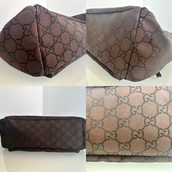 Gucci GG Monogram Nylon Brown Bag - Picture 3 of 11